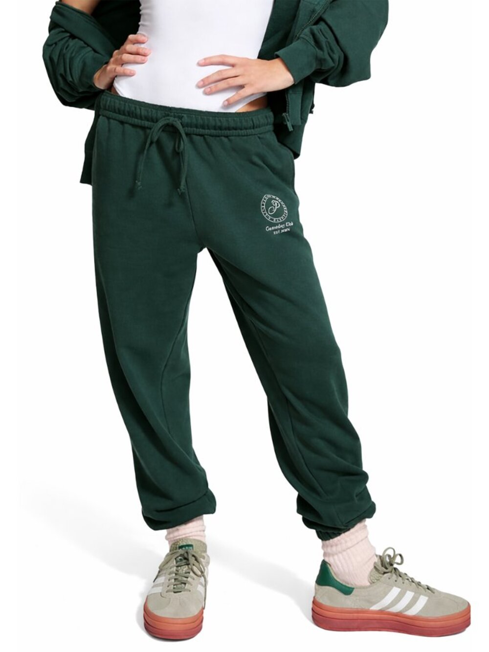 Victoria's Secret PINK Ivy Fleece Sweatpants (Game Day Deep Forest Green)